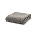 Cashmere tæppe zigzag smal råhvid/sort