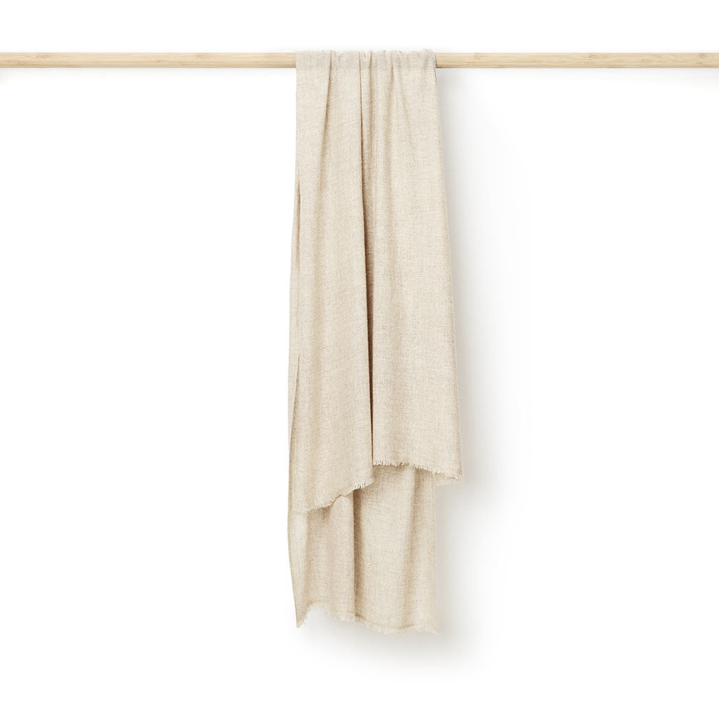 Cashmere tørklæde sand