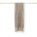 Cashmere tørklæde sildeben råhvid/brun