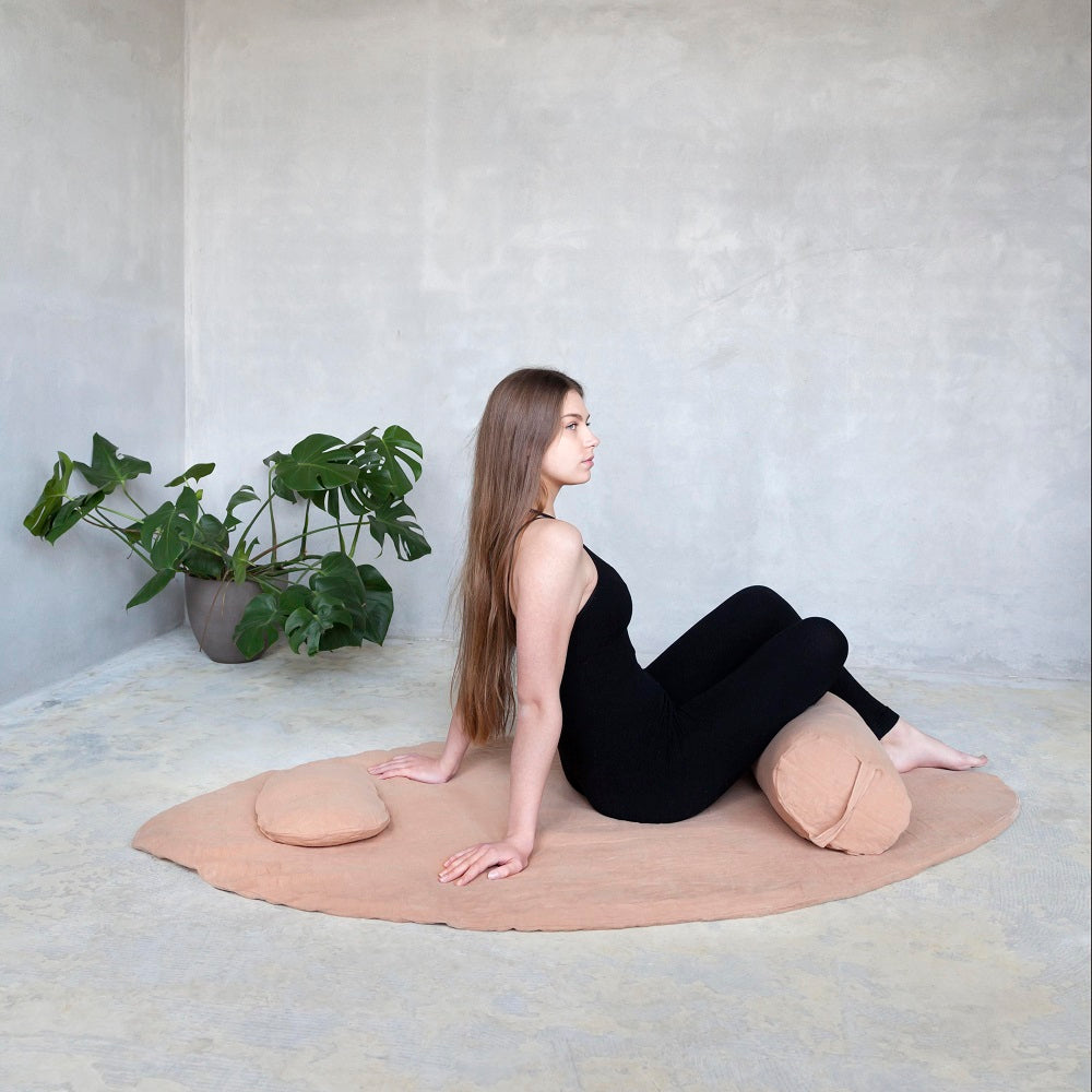 Blød yogamåtte, grå